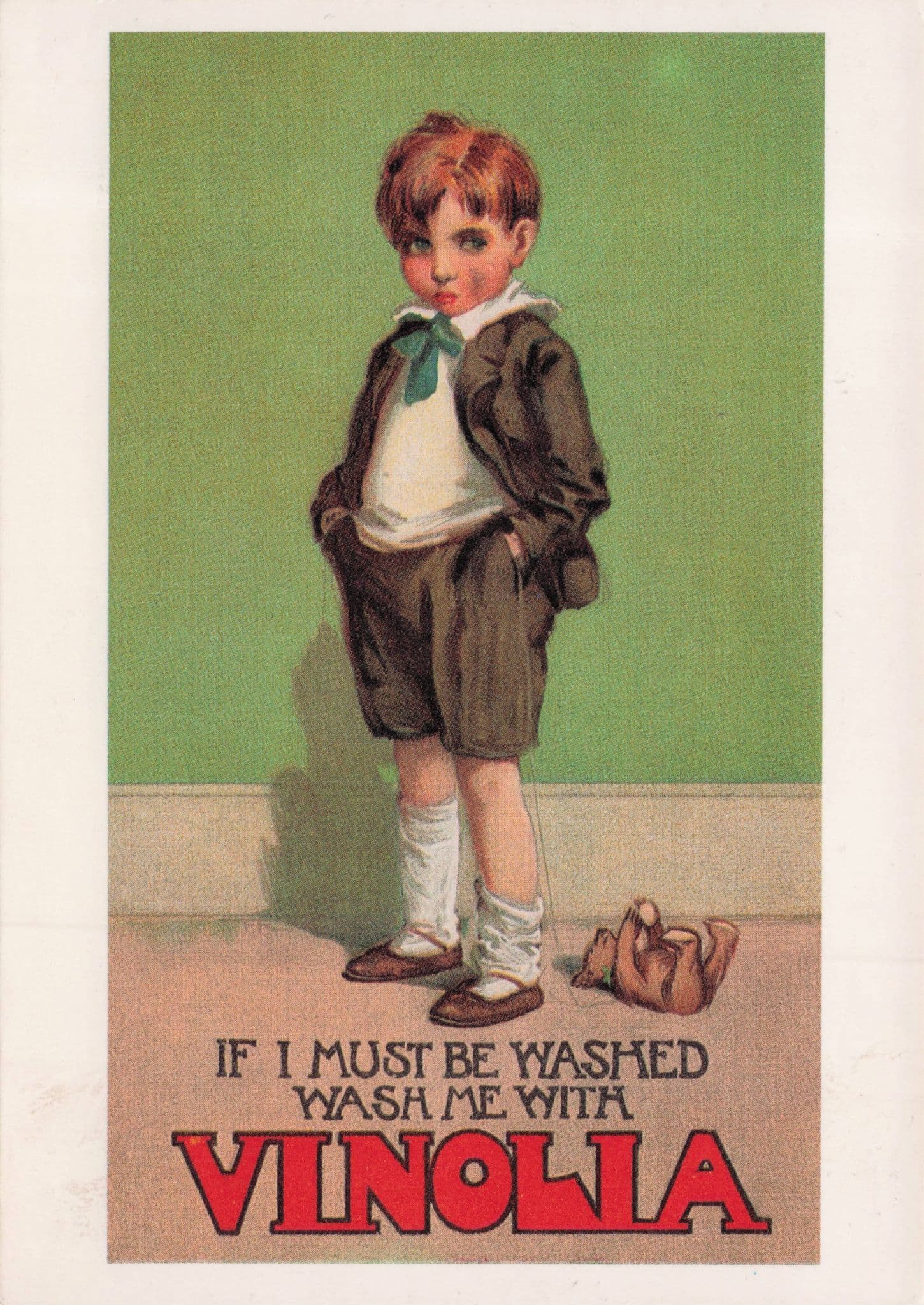 Vinola Washing Powder School Uniform Advertising Painting Postcard