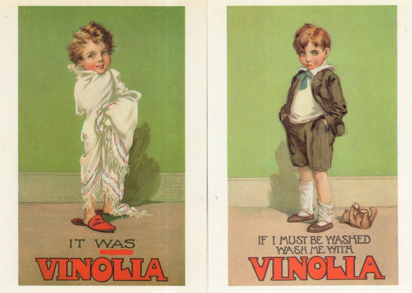 Vinolia Soap 2x Old Advertising Poster Postcard s