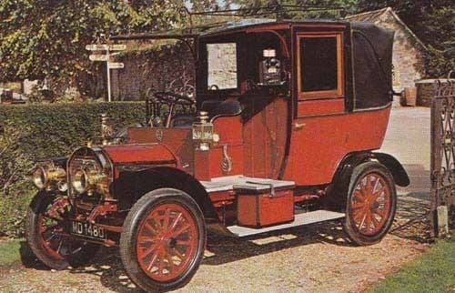 Vintage 1908 Unix Taxi Taxicab Cab Classic Car Photo Postcard
