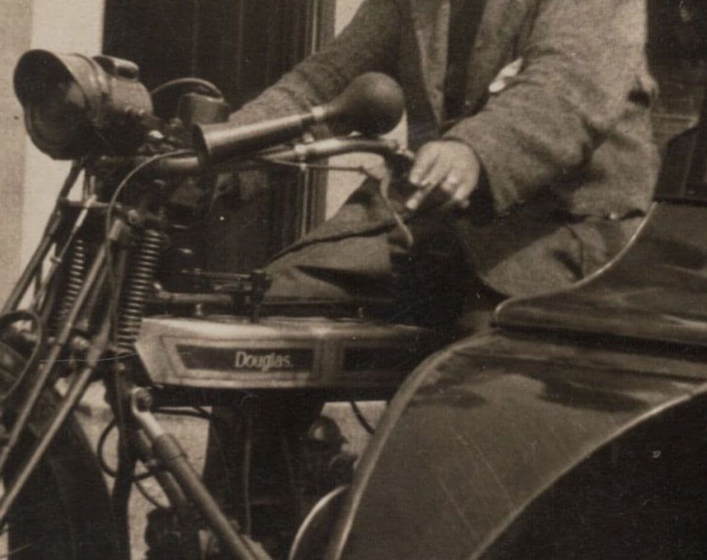 Vintage Douglas Bike Motorcycle Real Photo Old Postcard