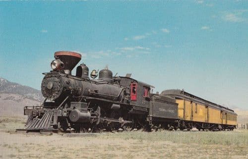 Virginia & Truckee Train Nevada Locomotive 70s Postcard