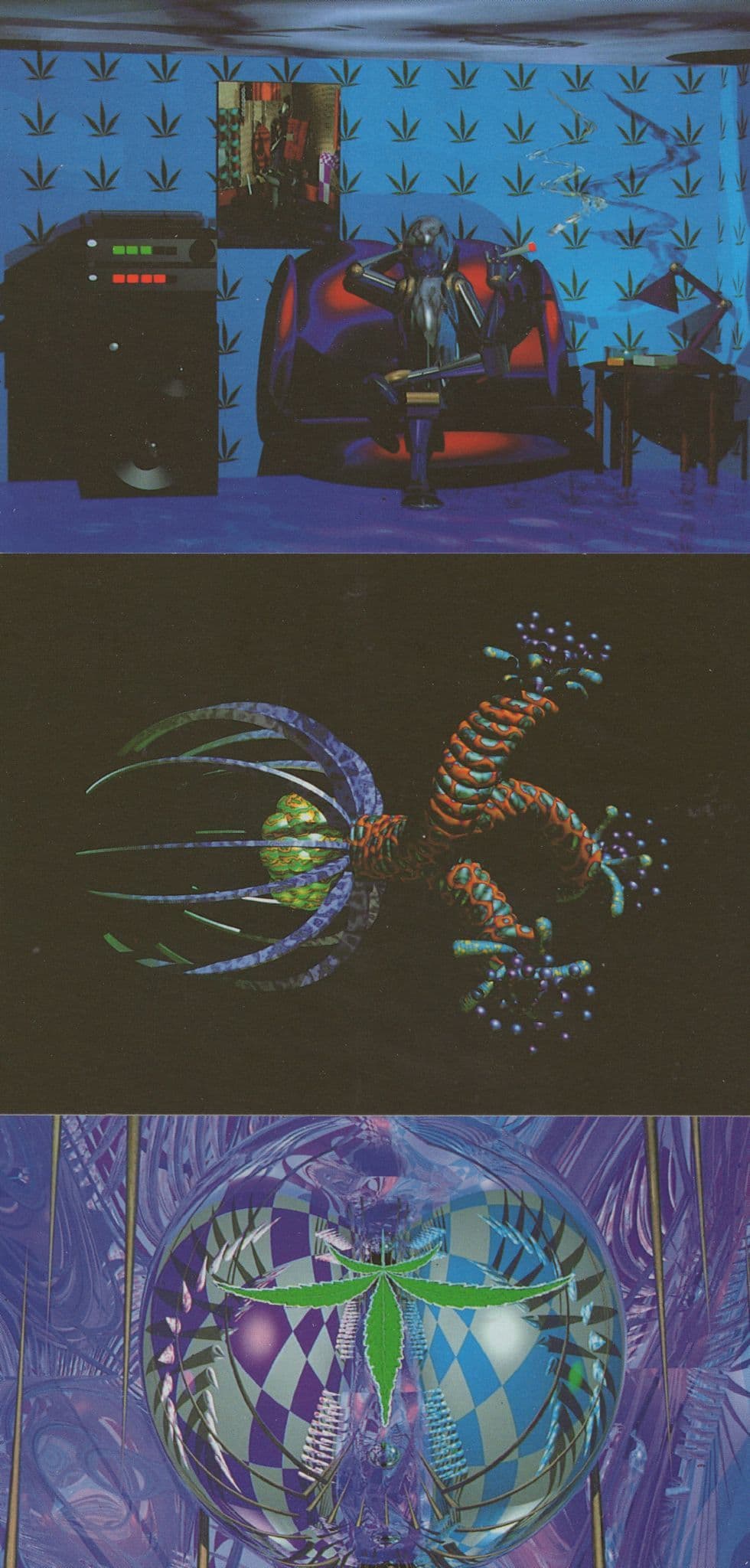 Virtual Research Art Photo Reality Rare Postcard 3x Bundle