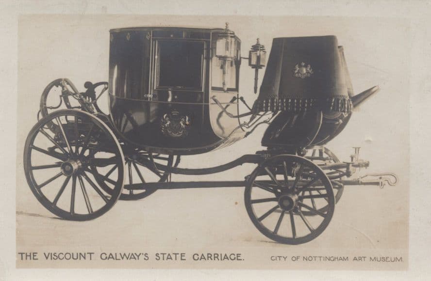 Viscount Galway's State Carriage Nottingham Stage Coach Postcard