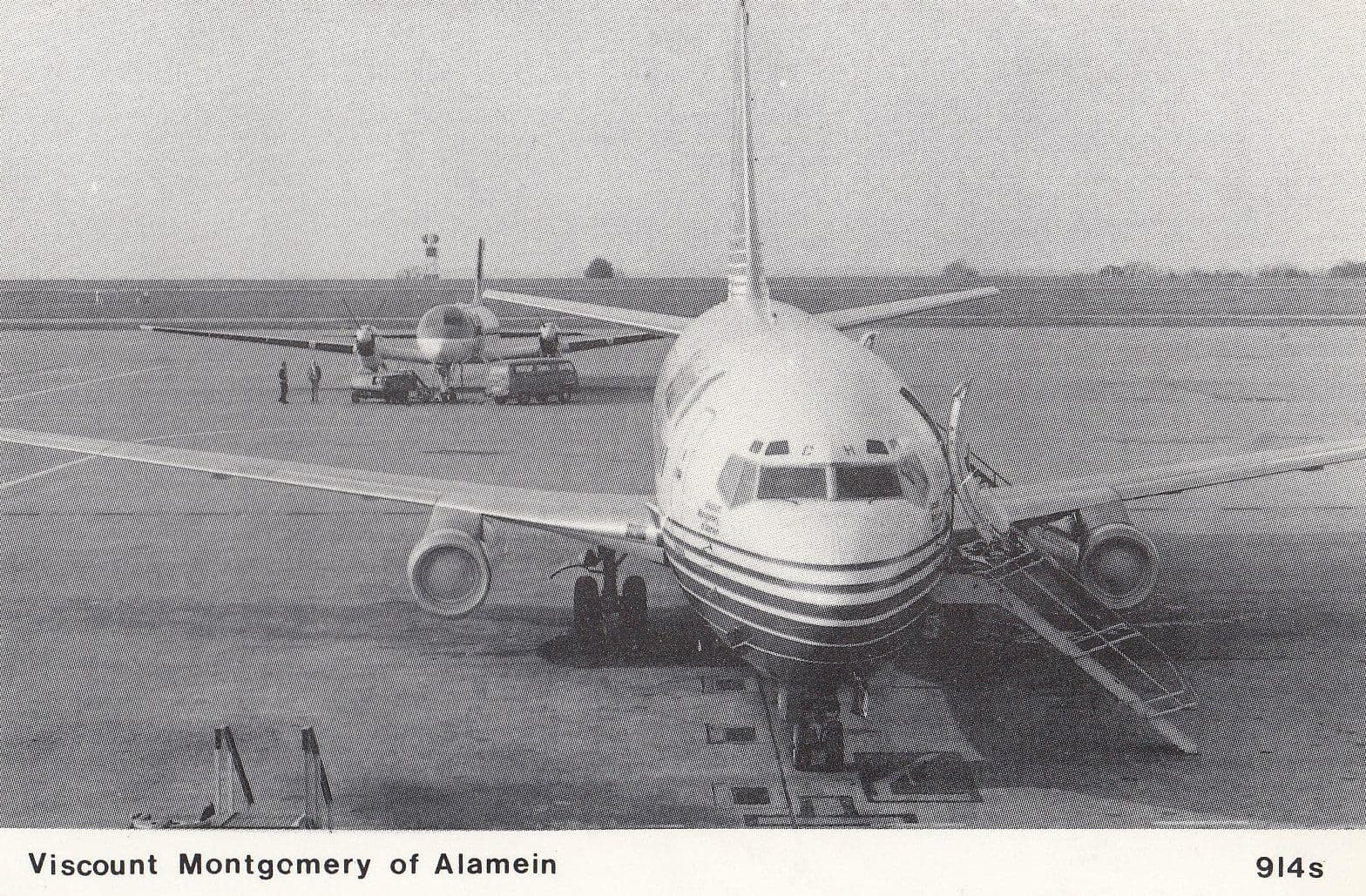 Viscount Montgomery of Alamein Boeing 737 Plane Postcard