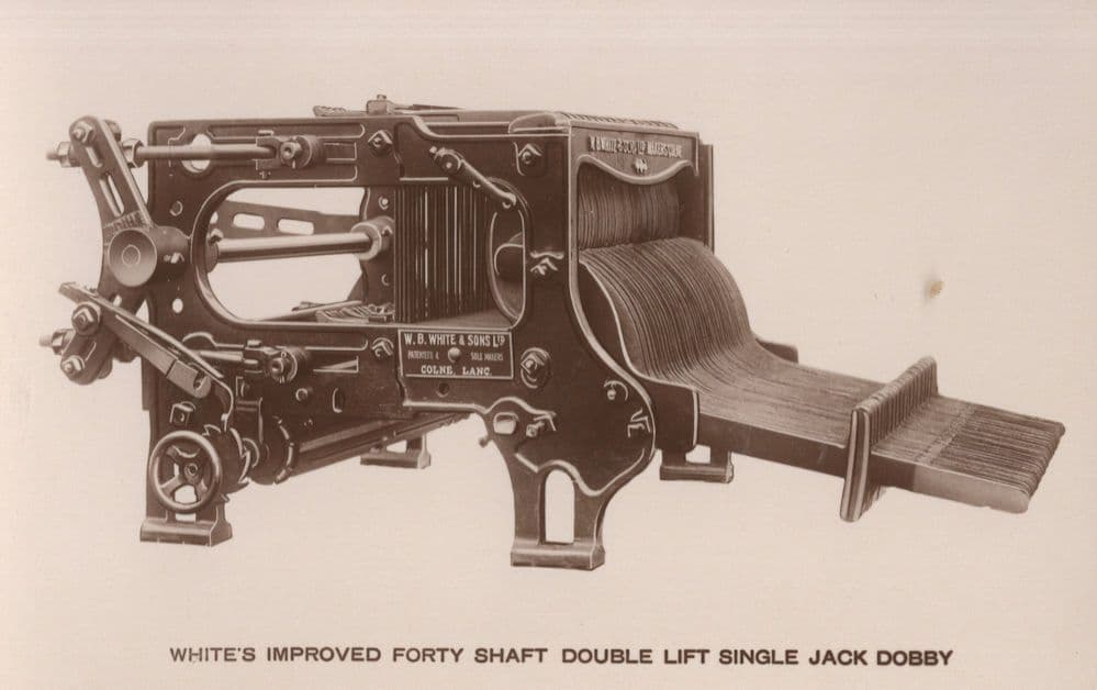 W.B.White & Sons Improved Forty Shaft Double Lift Single Jack Dobby Postcard