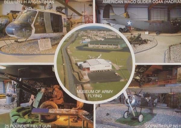 WACO Museum Of Army Flying Glider Plane Pounder Gun Military Postcard