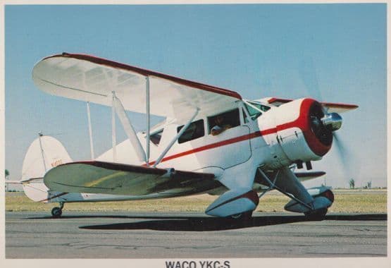 Waco YKC-S Plane Aircraft Postcard
