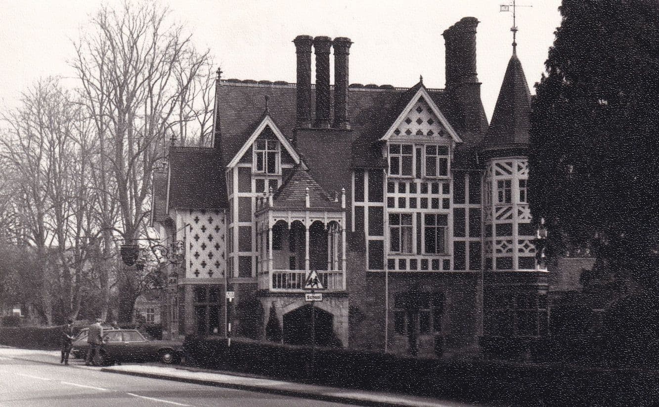 Waddesdon Bucks School Sign Real Photo Postcard