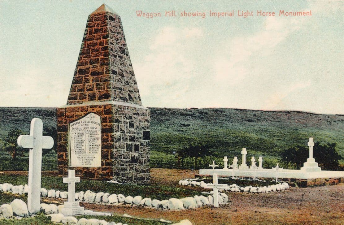 Waggon Hill Boer War Light Horse Monument Ladysmith BC Canada Old Postcard