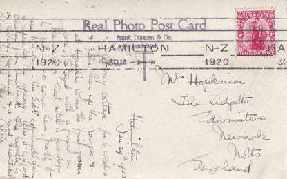 Waikato River Hamilton New Zealand Rare Frank & Antique RPC Postcard