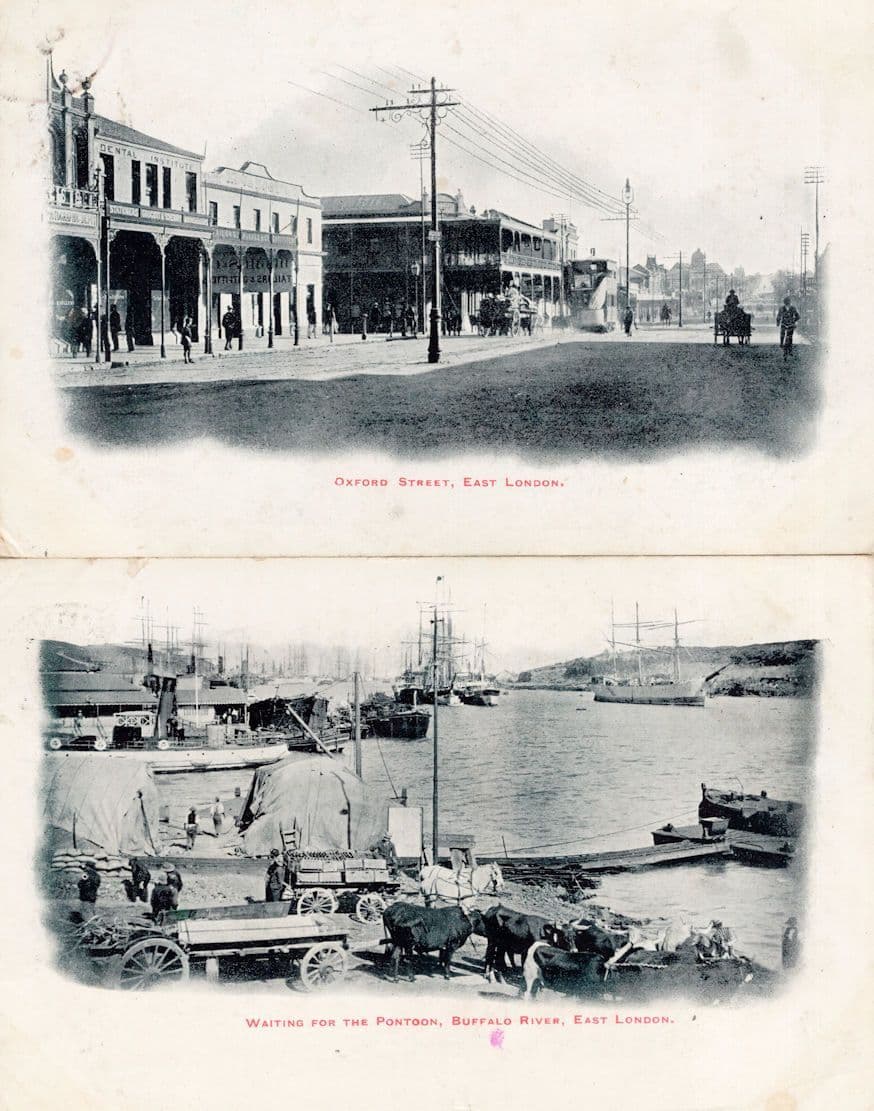 Waiting For The Pontoon East London South Africa 2x Old Postcard s