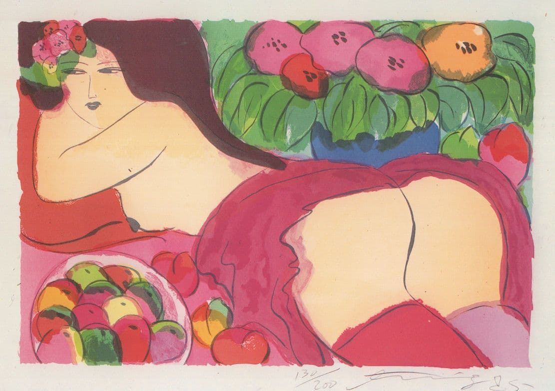 Walasse Ting Chinese Artist Poet WT CP 54 Painting Postcard