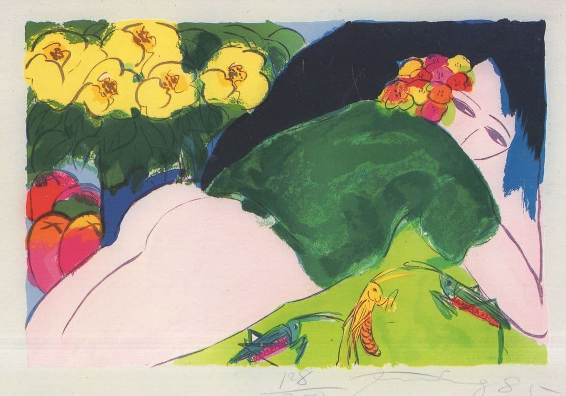 Walasse Ting Chinese Artist Poet WT CP 55 Painting Postcard