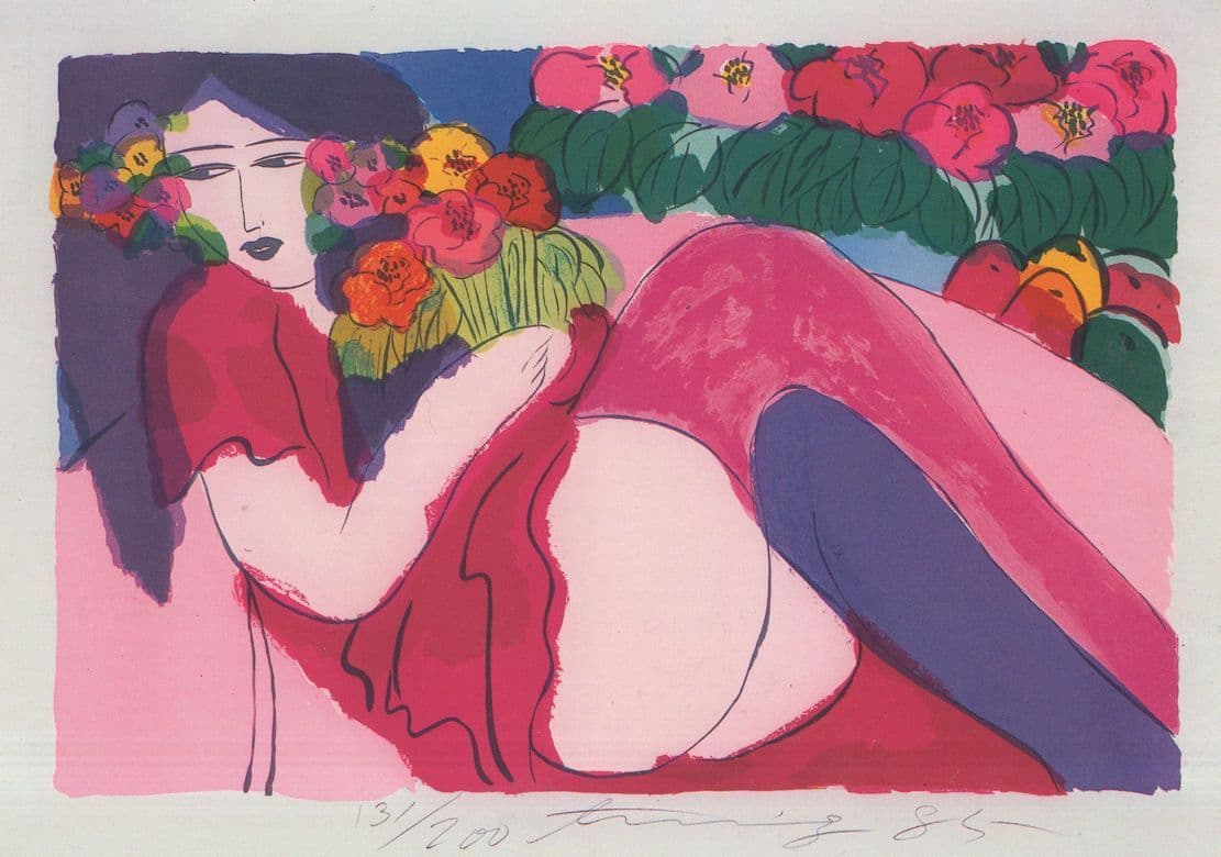 Walasse Ting Chinese Artist Poet zWT CP 64 Painting Postcard