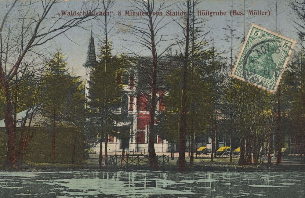 Waldschlosschen Hoftgrube Station Germany WW1 Old Postcrd