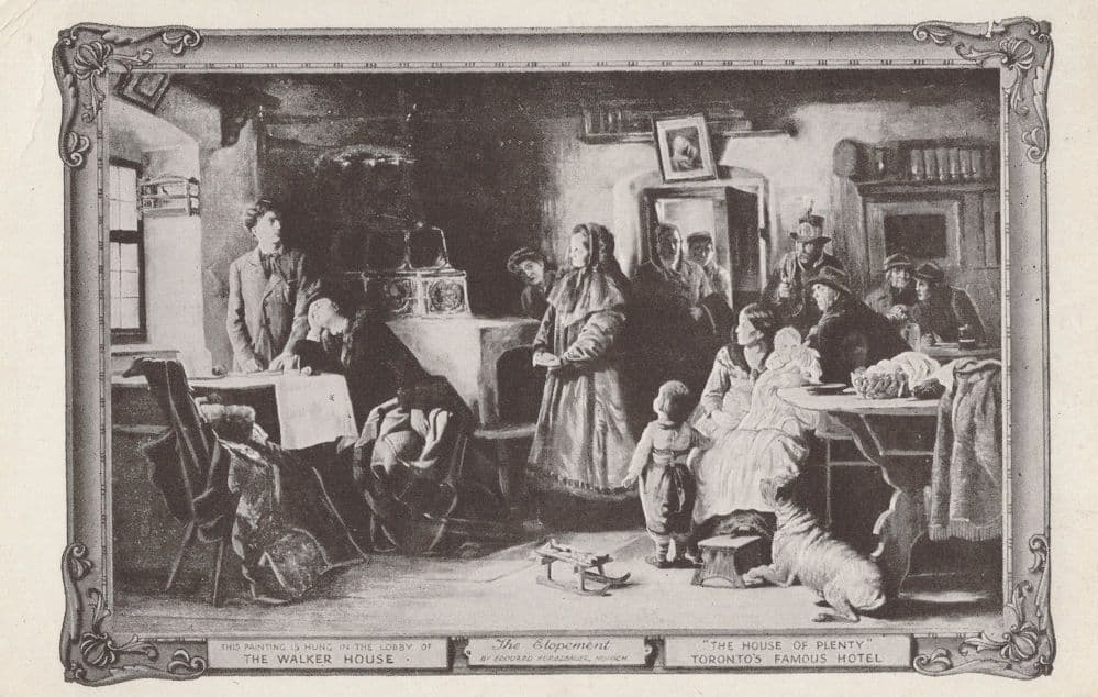 Walker House Toronto Canada Antique Food Board Painting Postcard