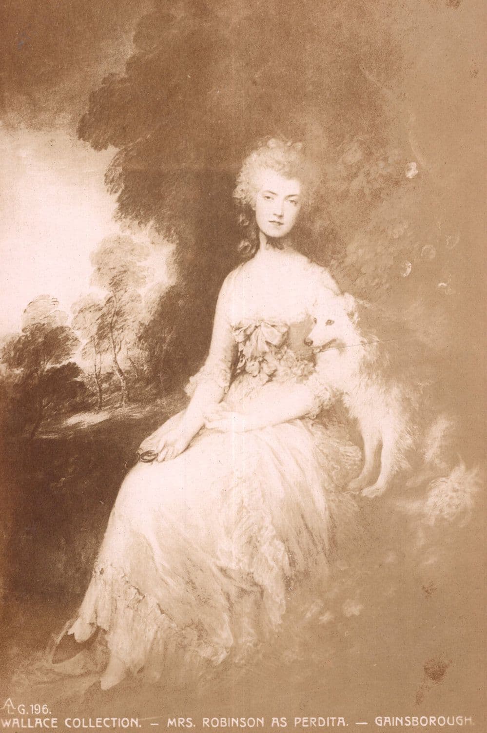 Wallace Collection Mrs Robinson Painting 1907 Real Photo Postcard