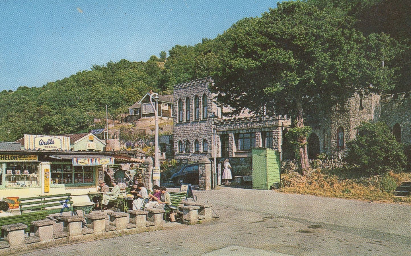 Walls Ice Cream Ship At Kewstoke Toll Gate Somerset Old Postcard