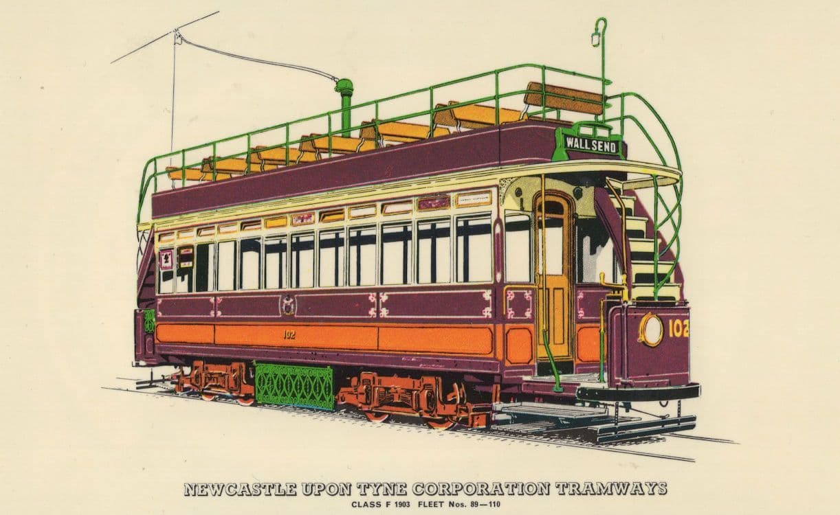 Wallsend Bus Newcastle Upon Tyne Tramway Company Postcard