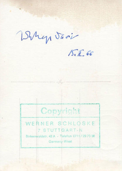 Walter Felsenstein German Opera Director Hand Signed Stuttgart Photo