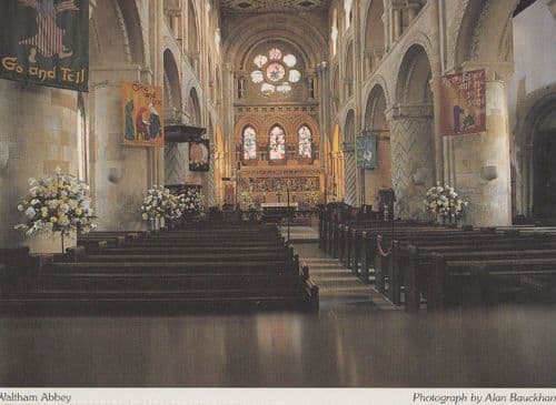 Waltham Abbey Church Interior Photo Postcard