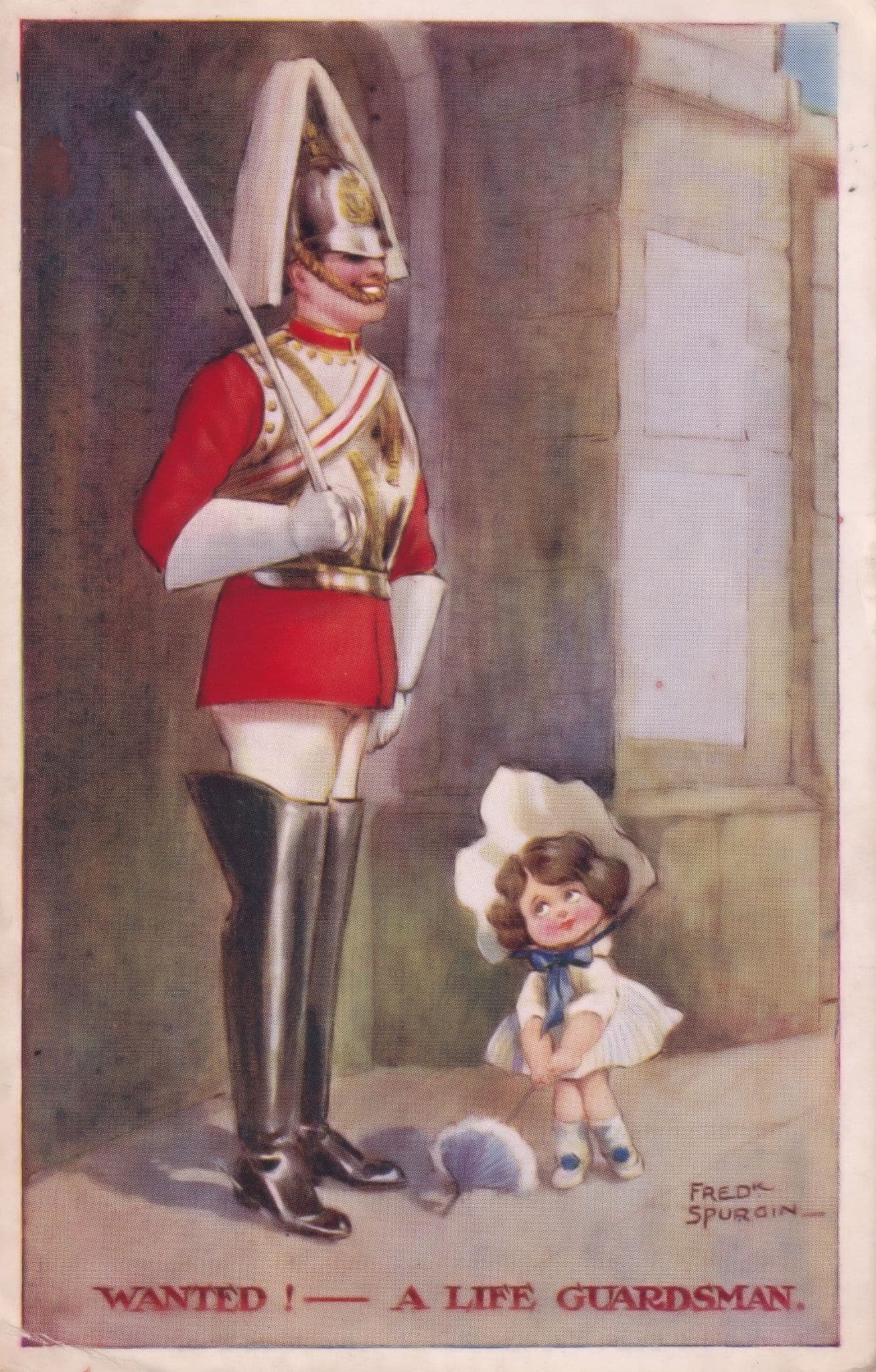 Wanted A Life Guardian Tower Of London WW1 Fred Spurgin Comic Postcard