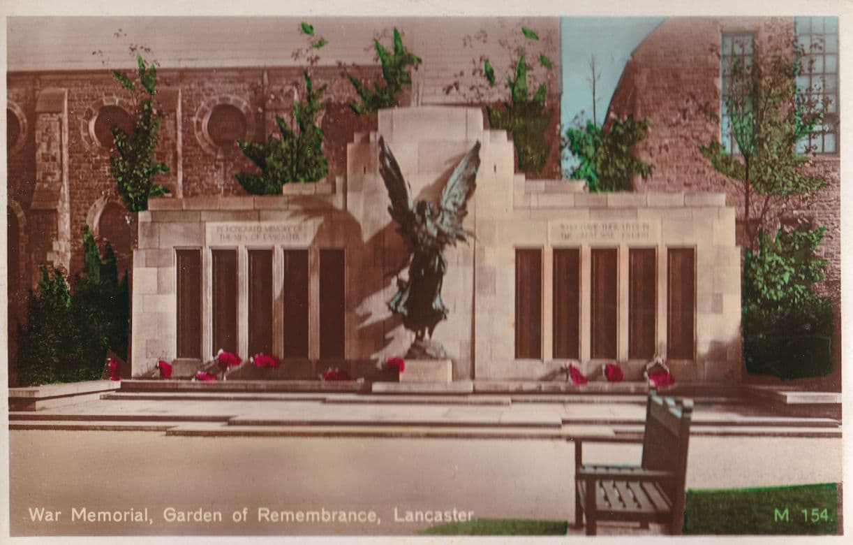 War Memorial Garden Of Remembrance Lancaster Old Postcard