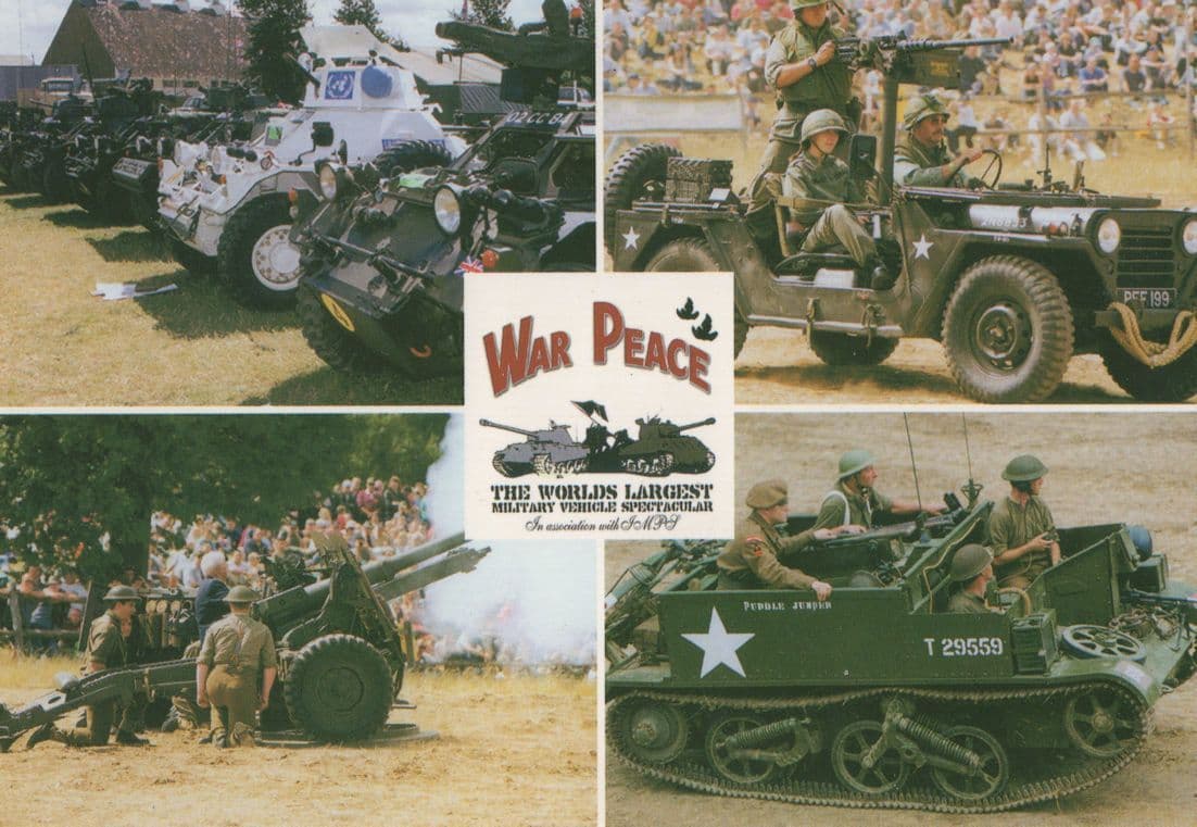 War & Peace Show Military Exhibition Kent Rare Postcard