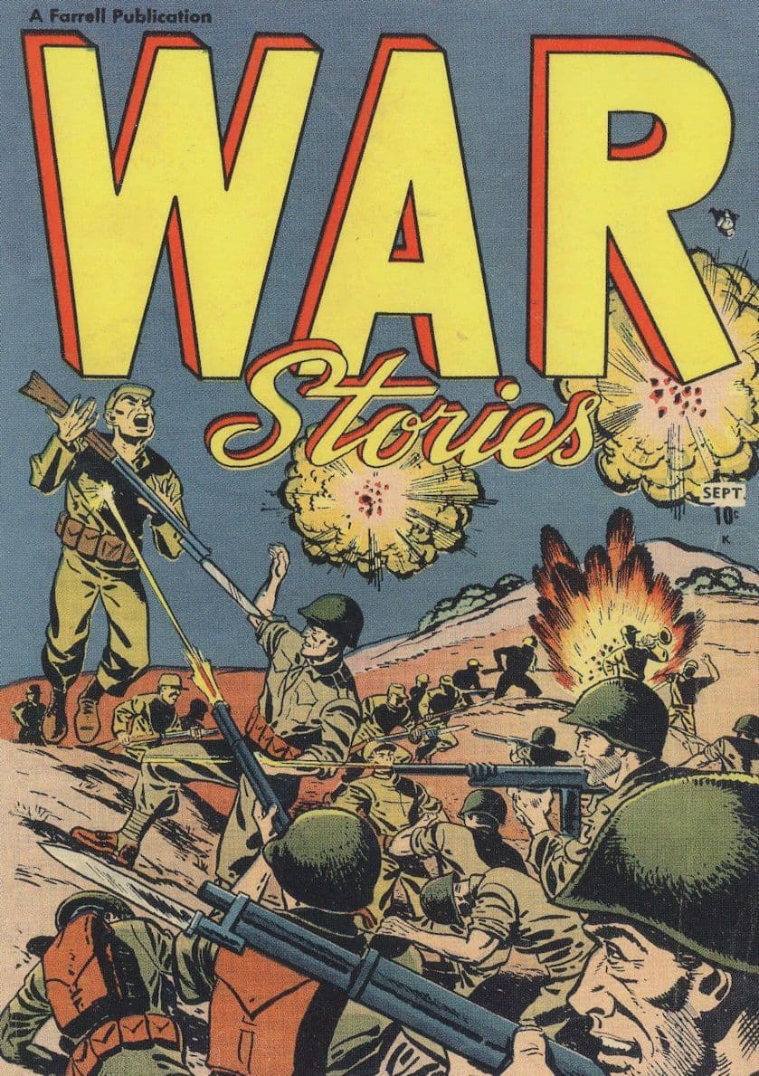 War Stories Sept 1952 Military 1950s Cult Comic Book Postcard