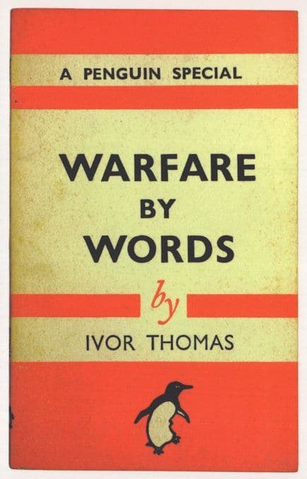 Warfare By Words Ivor Thomas 1942 Book Postcard