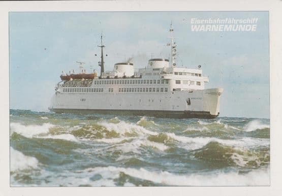 Warnemunde German Ferry Postcard