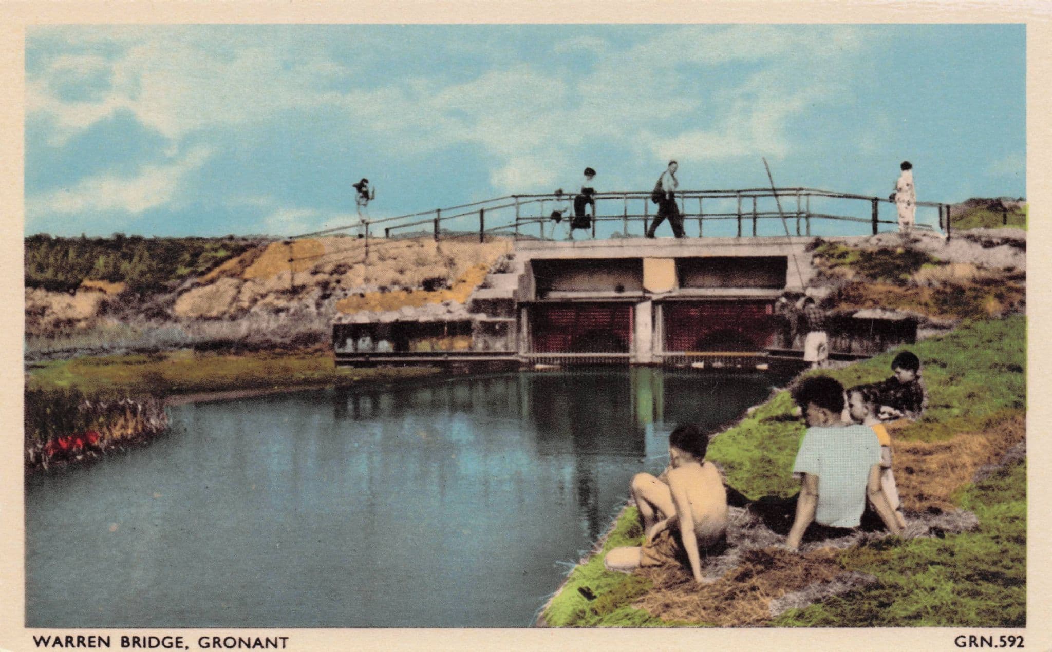Warren Bridge Gronant Flintshire Wales Old Postcard