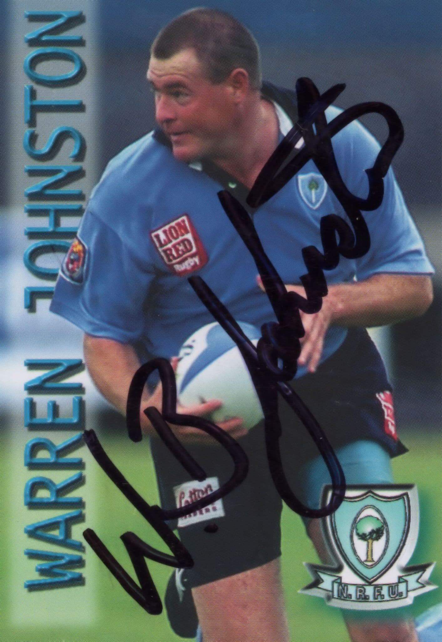 Warren Johnston Northland Rugby New Zealand Hand Signed Card Photo