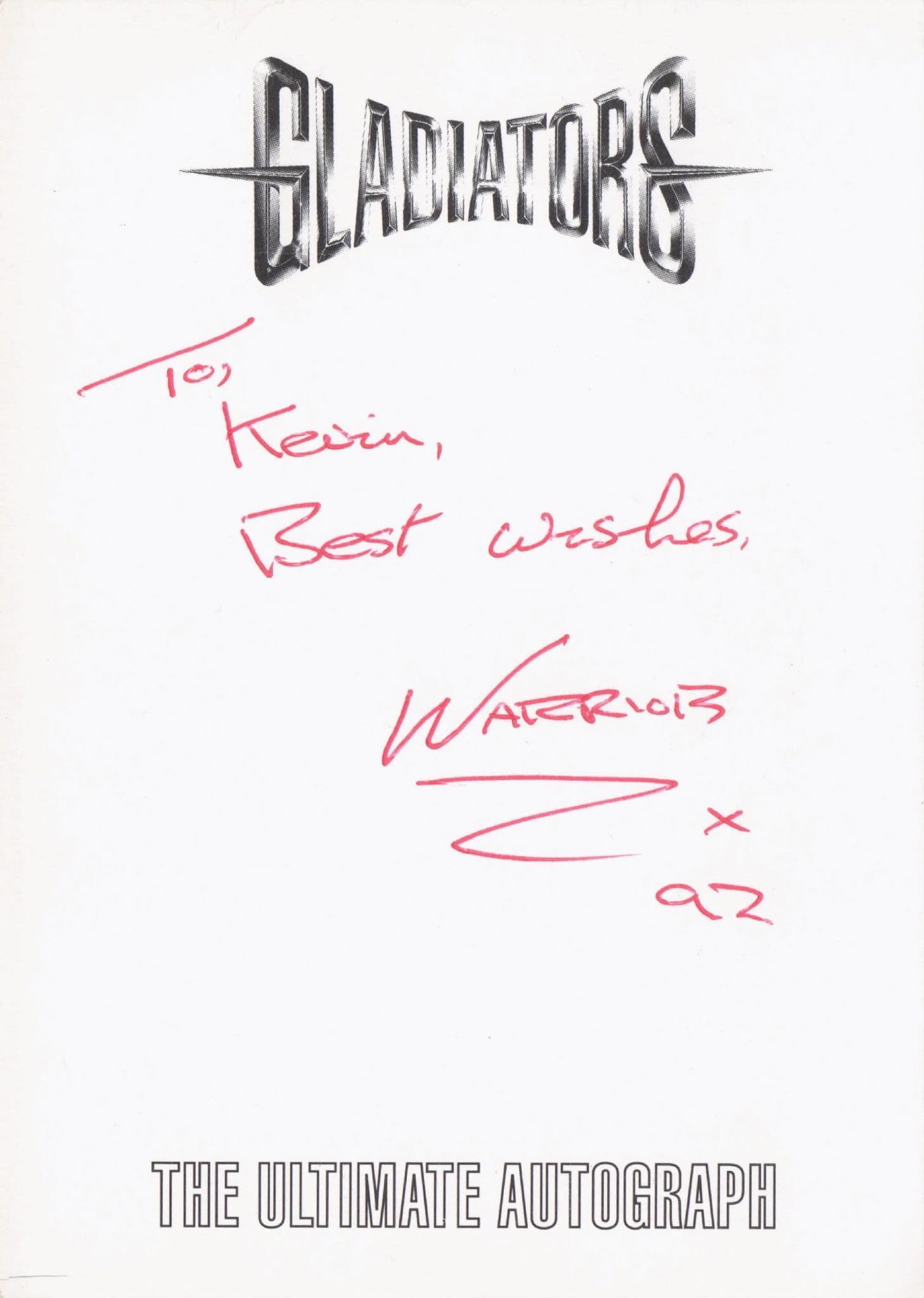 Warrior Michael Ahearne Gladiators TV Show Ultimate Hand Signed Autograph