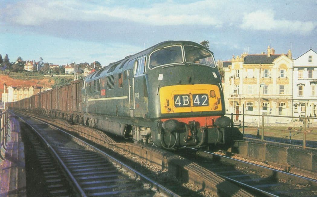 Warship Train D837 Ramilliea Dawlish Railway Station 1963 Postcard