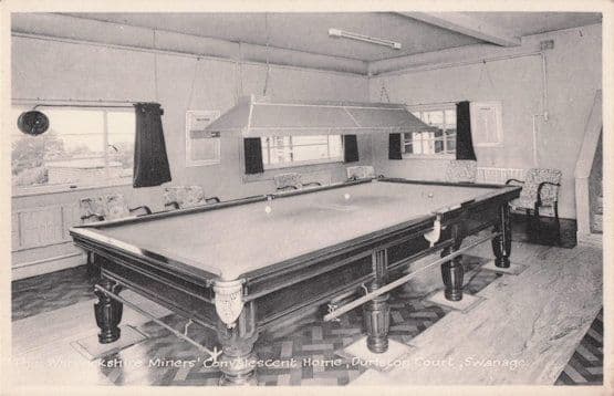 Warwickshire Miners Mining Convalescent Home Billiards Room Old Postcard