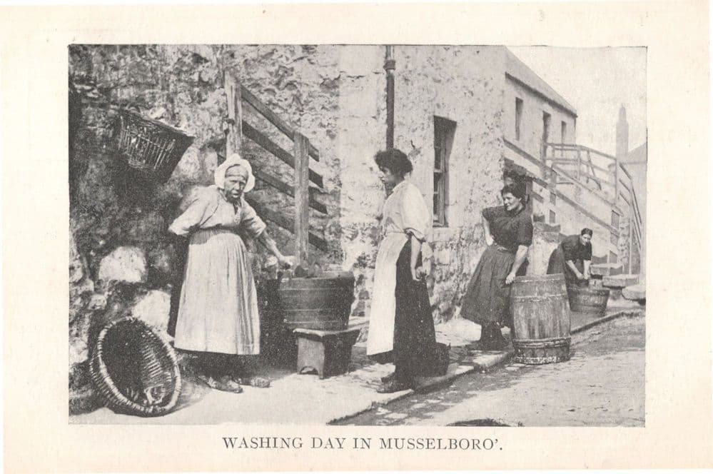 Washing Day In Musselburgh Scottish Idle Moments Rare Old Postcard