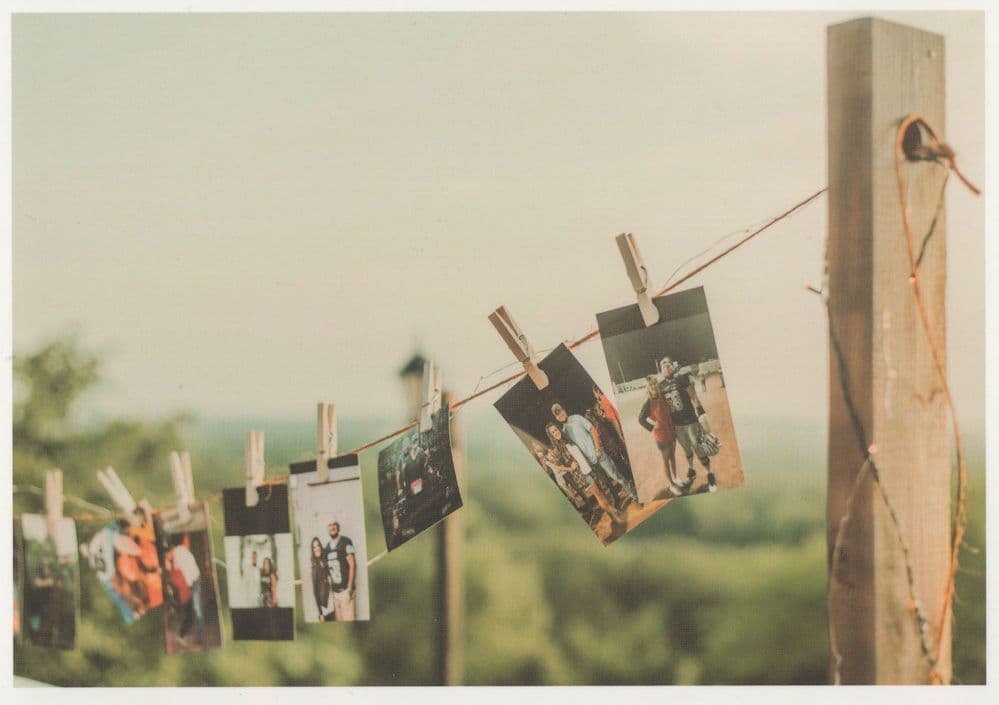 Washing Line Of Old Family Photo s Bizarre German Postcard