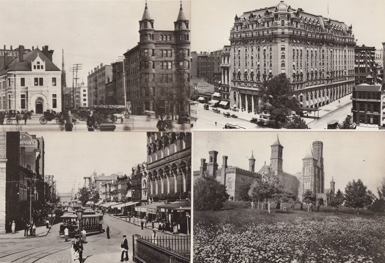 Washington Willard Hotel Treasury Smithsonian Building 4x Postcard s