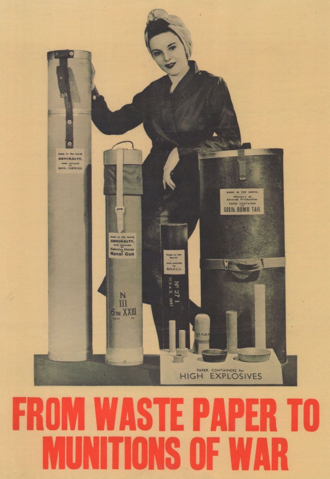 Waste Paper War Munitions Explosives WW2 Society Postcard