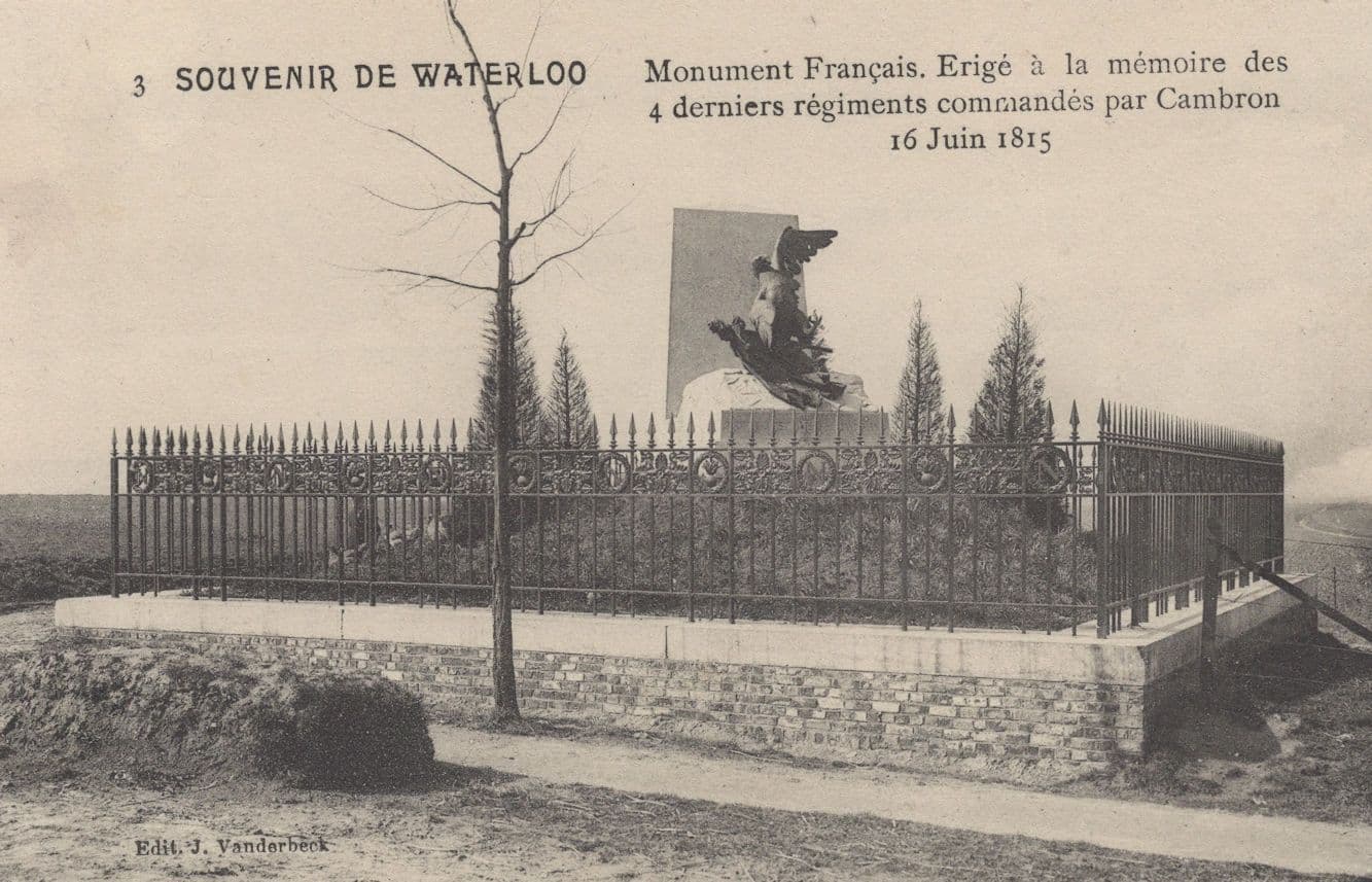 Waterloo French Monument Antique Military Postcard