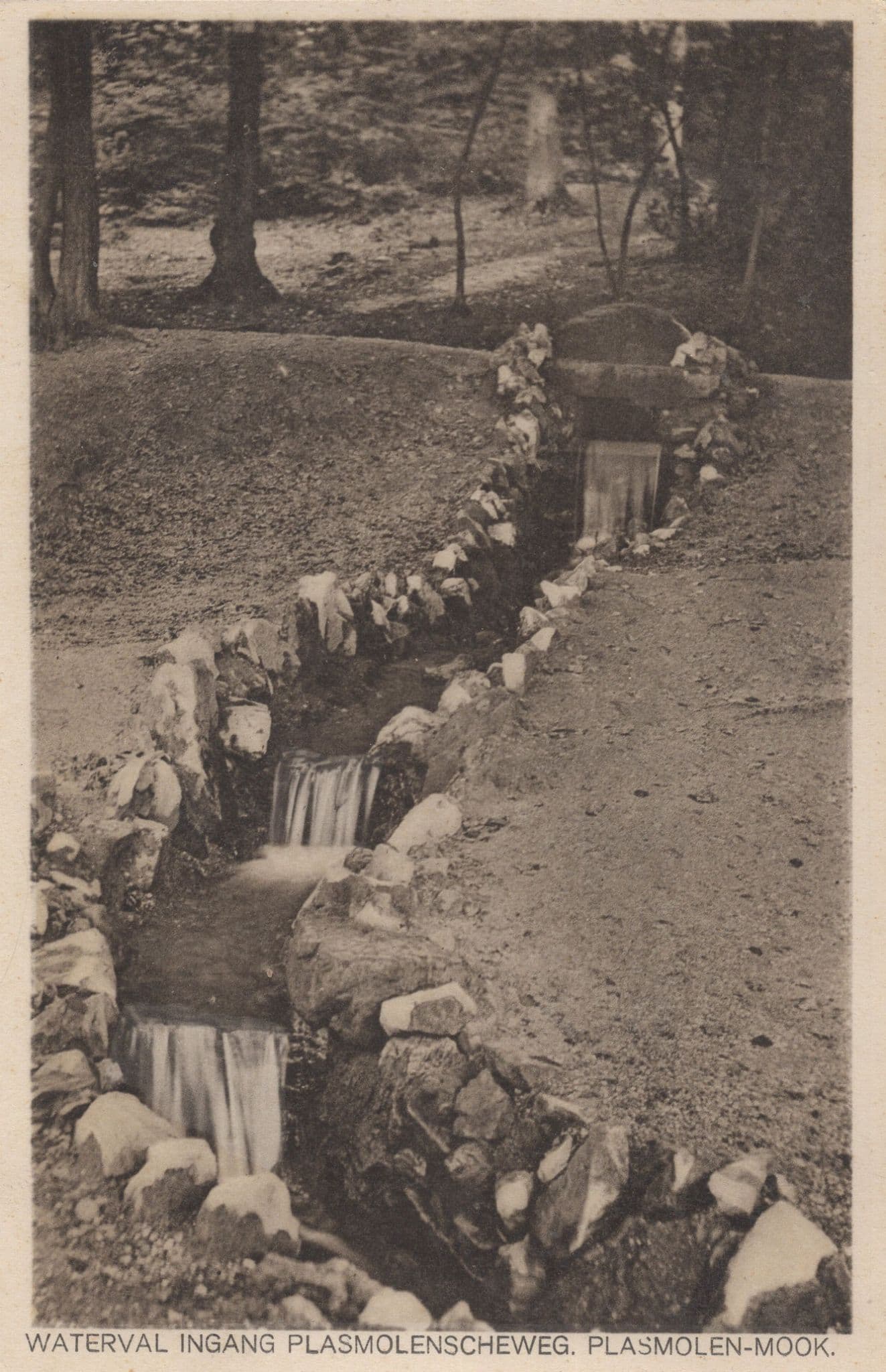 Waterval Ingang Plasmolen Mook Antique German Postcard