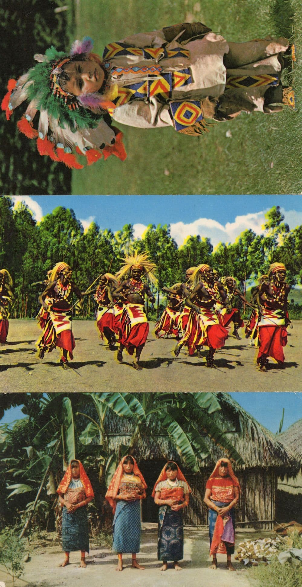 Watutsi San Blas Women Indian Dancers Children 3x Ethnic Postcard s
