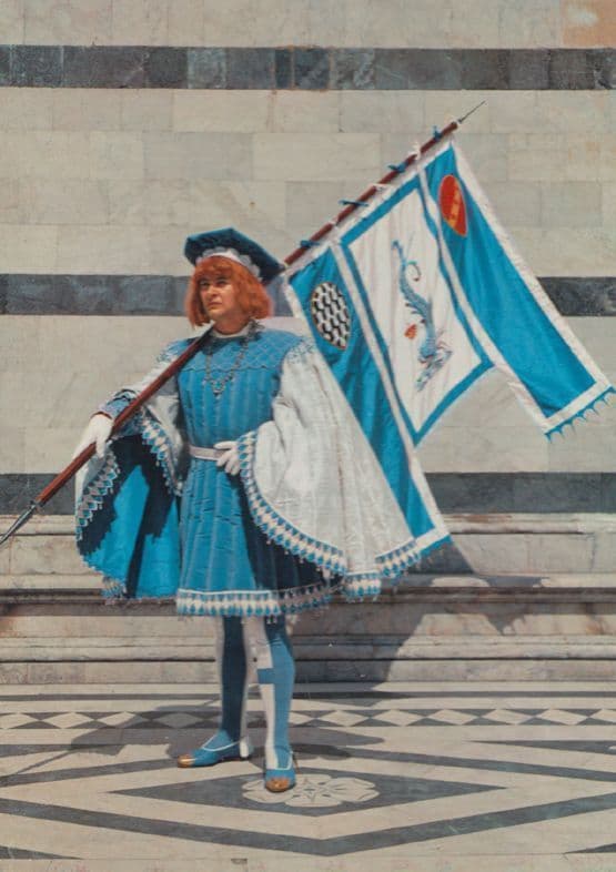 Wave Page Pantera Della Contrade of Siena Costume Fashion Italian Postcard
