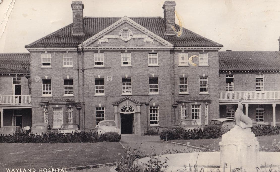 Wayland Hospital Sent From Patient Norfolk Real Photo Postcard
