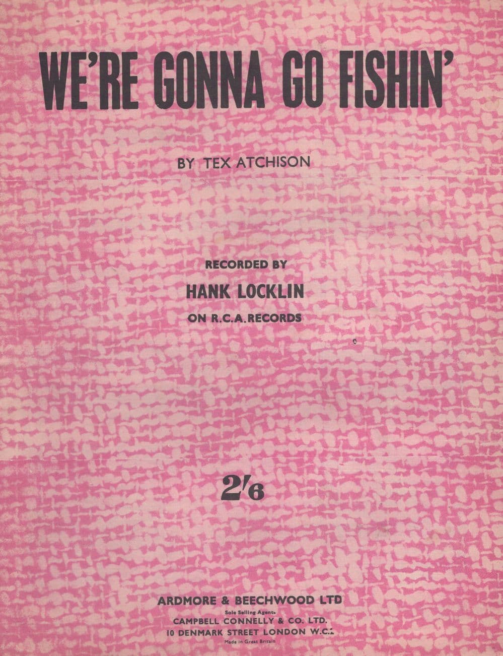 We're Gonna Go Fishin' Fishing Hank Locklin Sheet Music