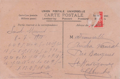 Wedding Lovers Les Noces De Jeanette France Secret Code Old Postcard