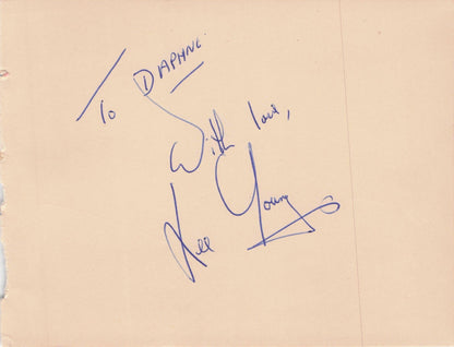 Wee Willie Harris Old Rock'n'Roll Singer Hand Signed Autograph Page