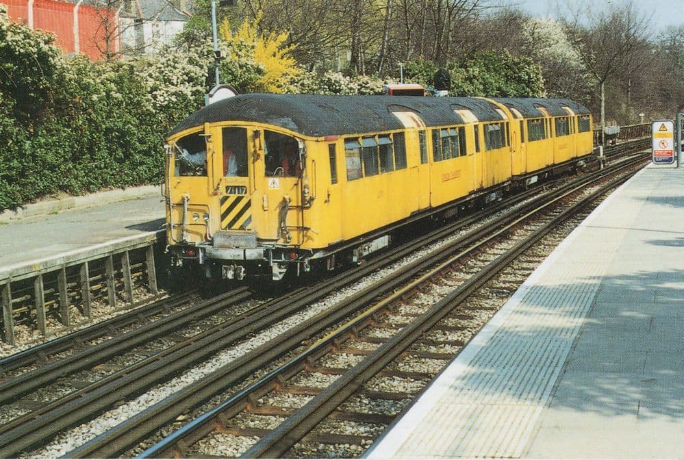 Weed Killing Train at North Ealing Station Underground Railway Postcard