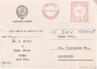 Welsh National Federation Of Ironmongers 1960s Postcard